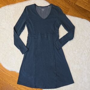 Toad & Co Blue/Green Long Sleeve Dress, Womens Small Great Condition